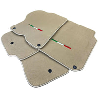 Beige Italian Edition Floor Mats for Ferrari GTC4 Lusso (2016-2023)