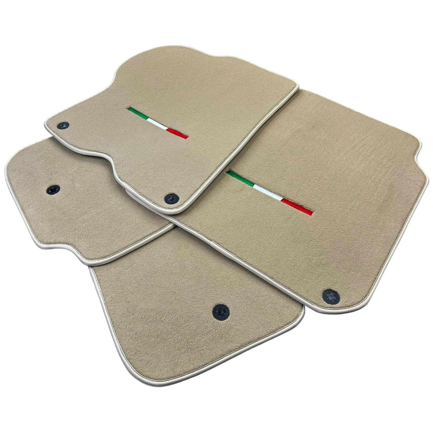 Beige Italian Edition Floor Mats for Ferrari GTC4 Lusso (2016-2023)