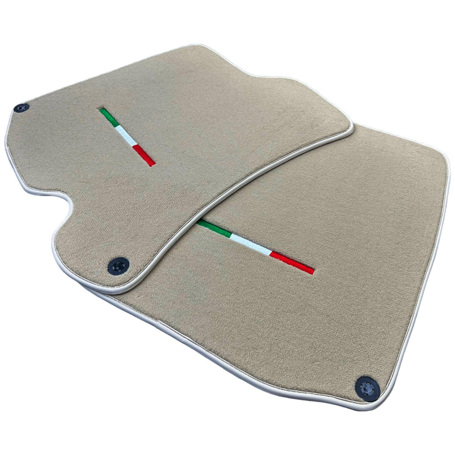 Beige Floor Mats for Ferrari Portofino (2018-2023) Italian Edition - AutoWin
