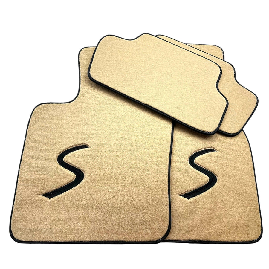 Beige Floor Mats for Mini Cooper / One R53 (2001-2007) Cooper S - AutoWin