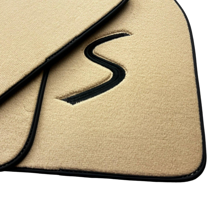 Beige Floor Mats for Mini Cooper / One R53 (2001-2007) Cooper S - AutoWin