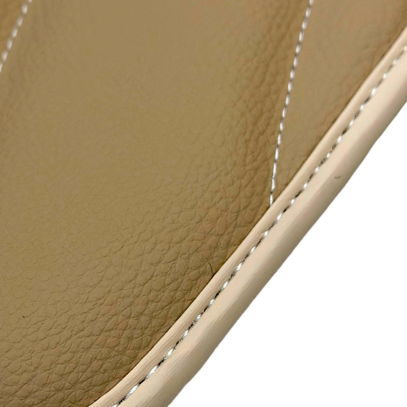 Beige Leather Floor Mats for Mercedes-Benz W463 (2008-2018) ER56 Design - AutoWin