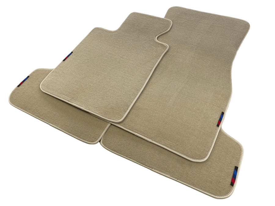 Beige Mats For BMW 5 Series E34 Sedan With M Package - AutoWin
