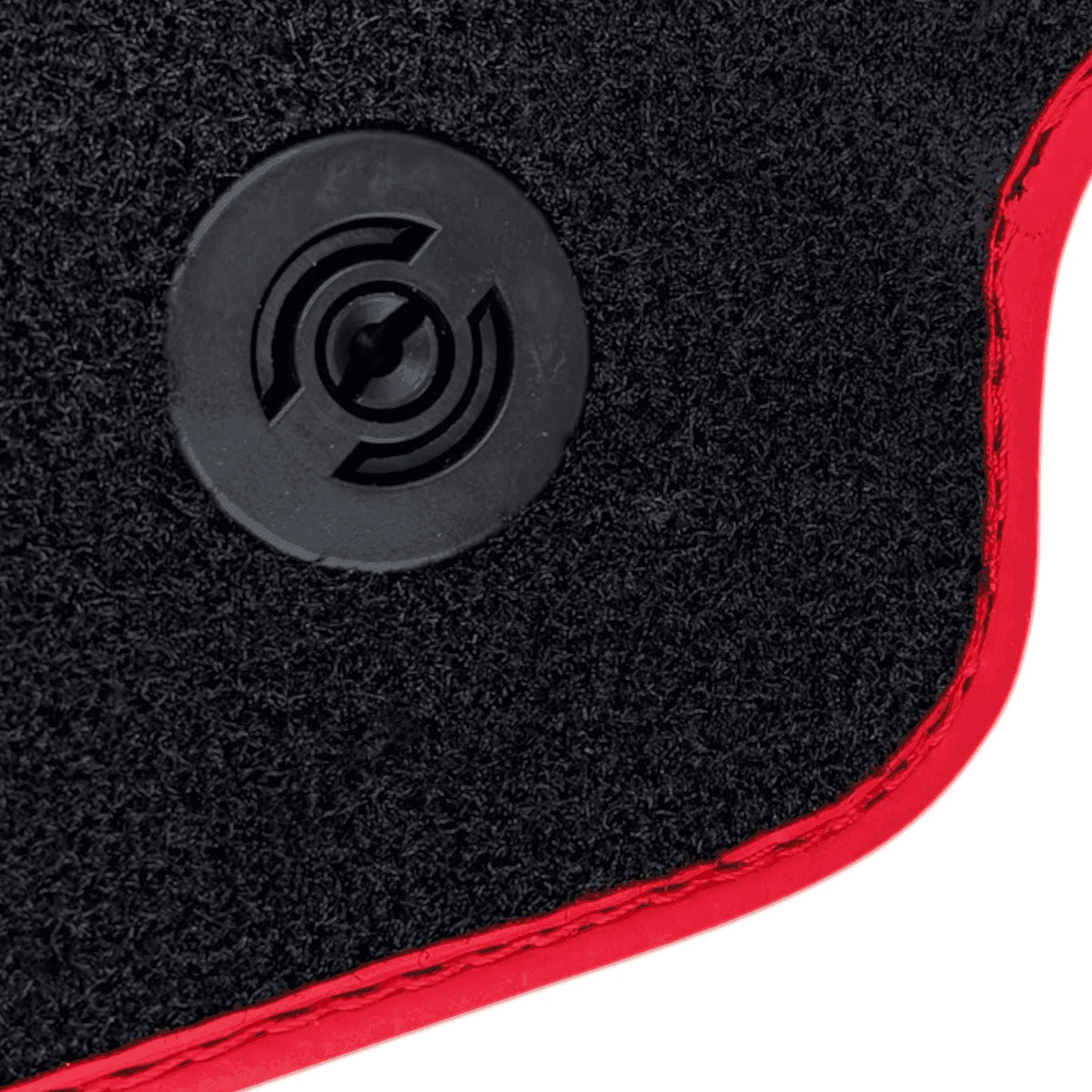 Black Alcantara Floor Mats for Ferrari 458 GT2 (2012-2015) with Red Alcantara Accents
