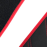Black Alcantara Floor Mats for Ferrari 458 Speciale (2012-2015) with Red Alcantara Accents