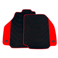 Black Alcantara Floor Mats for Ferrari 458 Spider (2012-2015) with Red Alcantara Accents