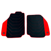 Black Alcantara Floor Mats for Ferrari 488 Spider (2016-2022) with Red Alcantara Accents