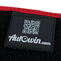 Black Alcantara Floor Mats for Ferrari 488 Spider (2016-2022) with Red Alcantara Accents