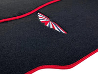 Black Floor Mats For Aston Martin Vanquish (2012–2018) Red Trim - AutoWin