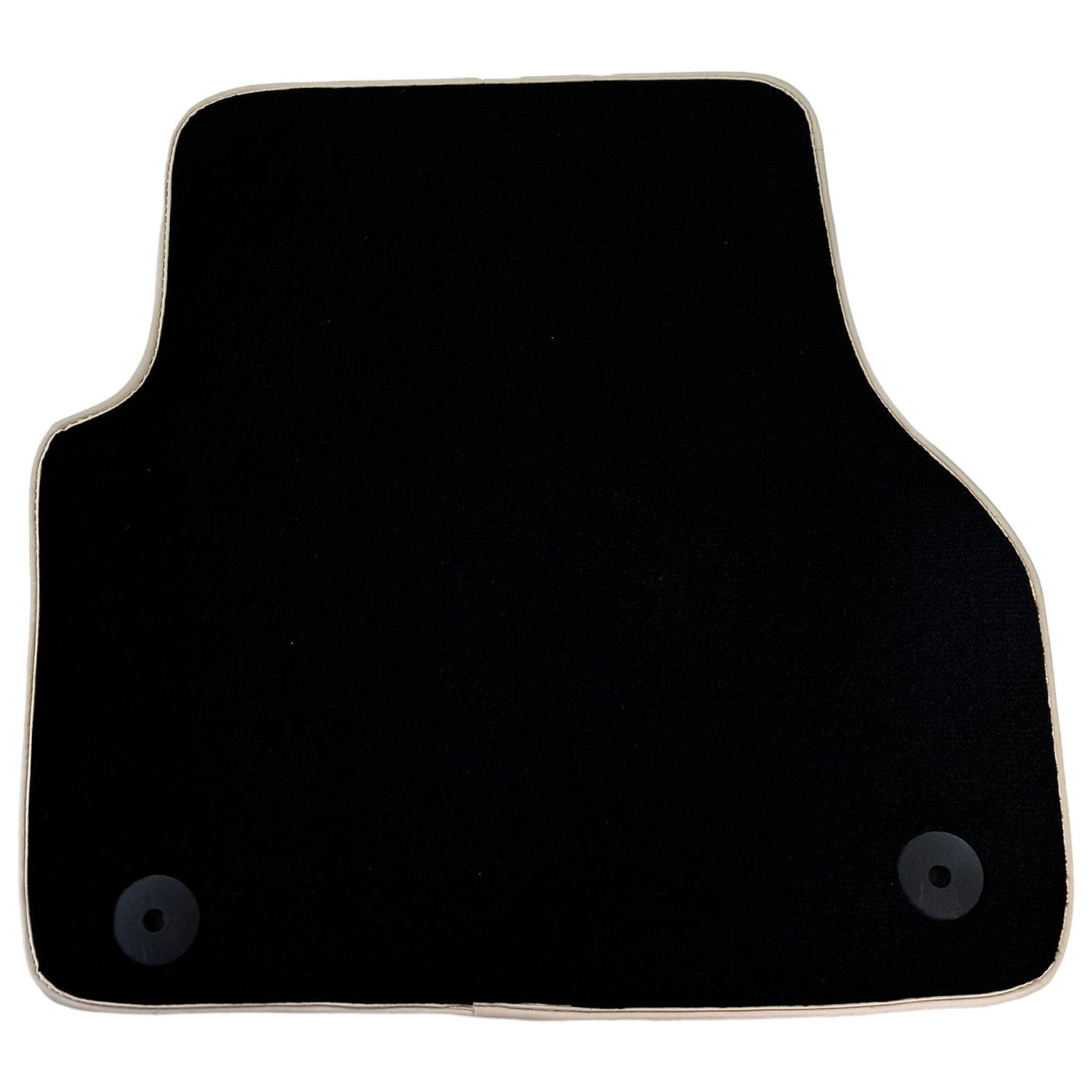 Black Floor Mats For Audi A6 - C8 Sedan (2018-2023) Beige Trim - AutoWin