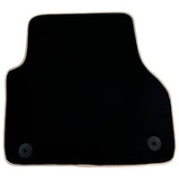 Black Floor Mats For Audi A6 - C8 Sedan (2018-2023) Beige Trim - AutoWin