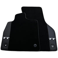 Black Floor Mats for Audi TT MK1 Coupe (1998-2006) with Leather - AutoWin
