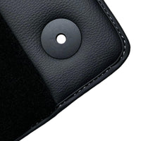 Black Floor Mats for Audi TT MK3 Coupe (2019-2023) with Leather - AutoWin