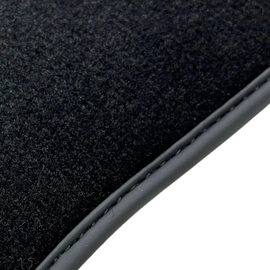 Black Floor Mats for Bentley Bentayga (2015-2023) with Dark Brown Leather | ER56 Design - AutoWin