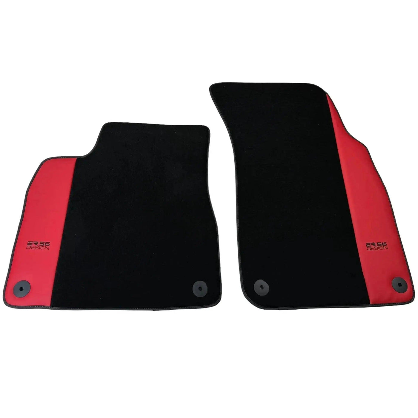 Black Floor Mats for Bentley Bentayga (2015-2023) with Red Leather | ER56 Design - AutoWin