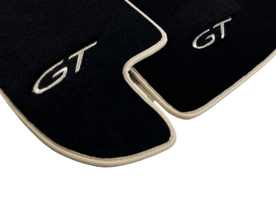Black Floor Mats For Bentley Continental GT (2011–2018) With Beige Trim - AutoWin