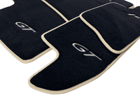 Black Floor Mats For Bentley Continental GT (2011–2018) With Beige Trim - AutoWin