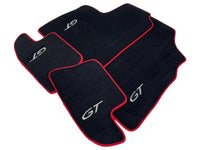 Black Floor Mats For Bentley Continental GT (2011–2018) With Red Trim - AutoWin