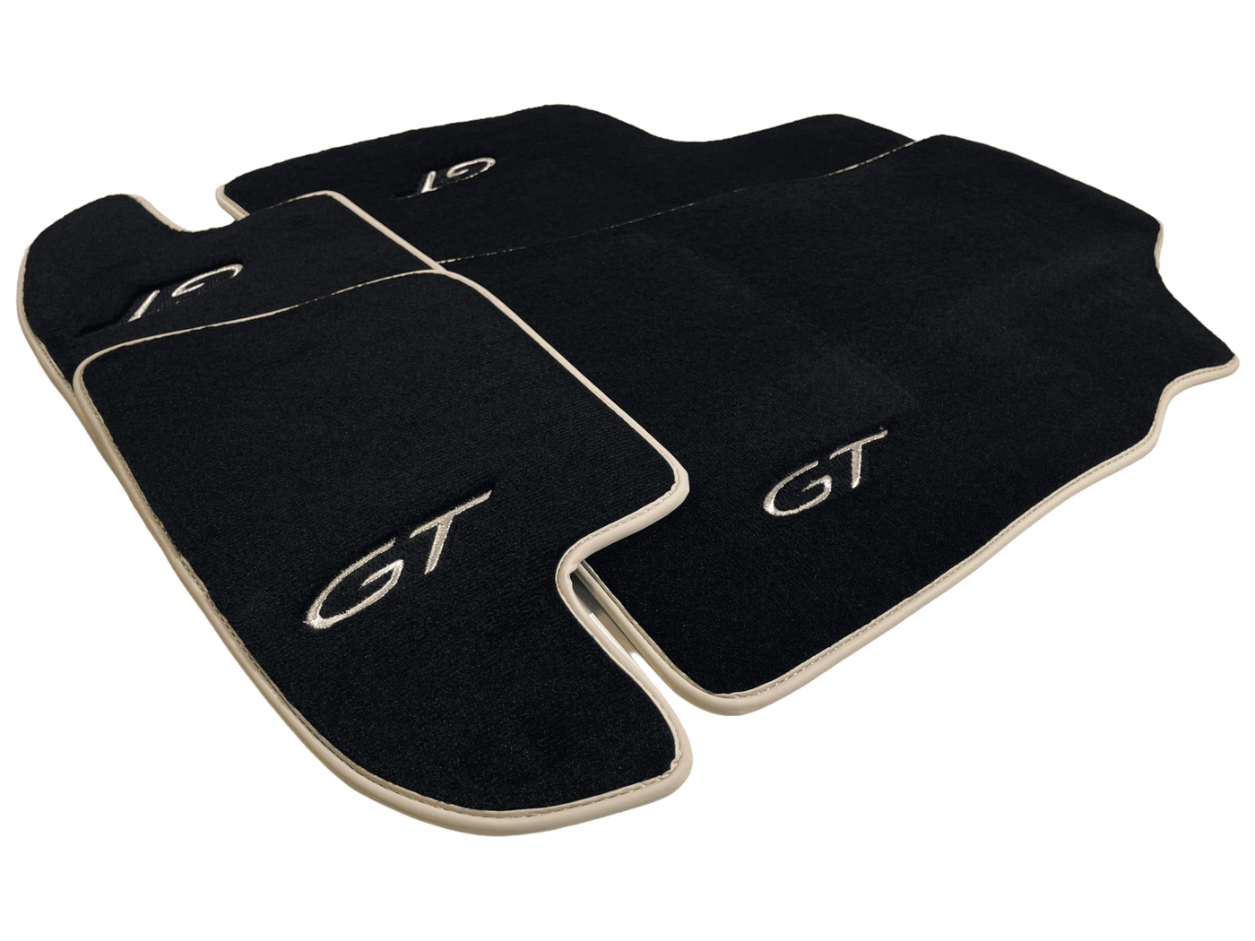 Black Floor Mats For Bentley Continental GTC (2006–2011) With Beige Trim - AutoWin