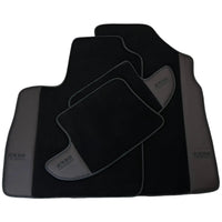 Black Floor Mats for Bentley Continental GTC (2006–2011) with Dark Brown Leather | ER56 Design - AutoWin