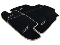 Black Floor Mats For Bentley Continental GTC (2011-2018) With Beige Trim - AutoWin