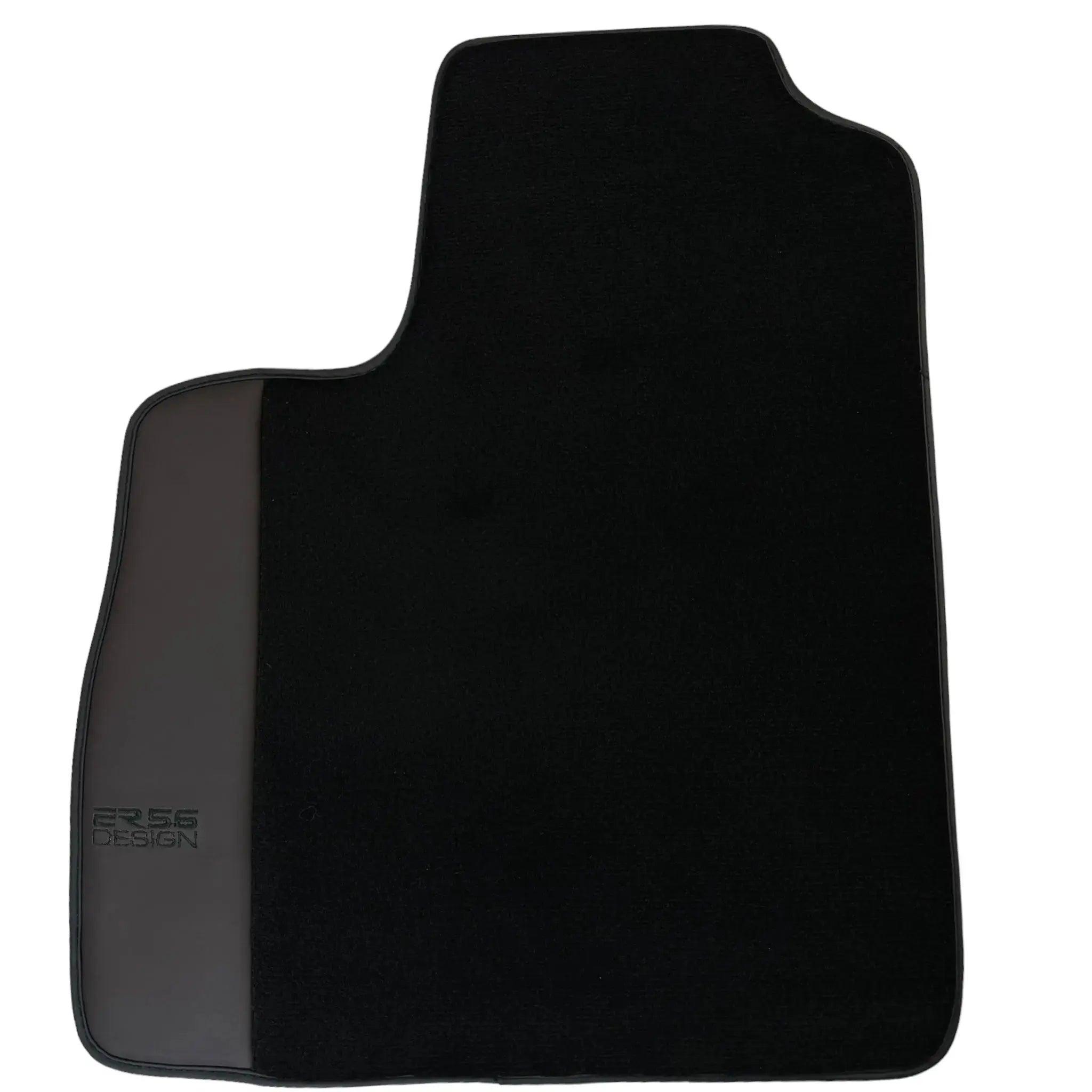 Black Floor Mats for Bentley Continental GTC (2018–2023) with Dark Brown Leather | ER56 Design - AutoWin