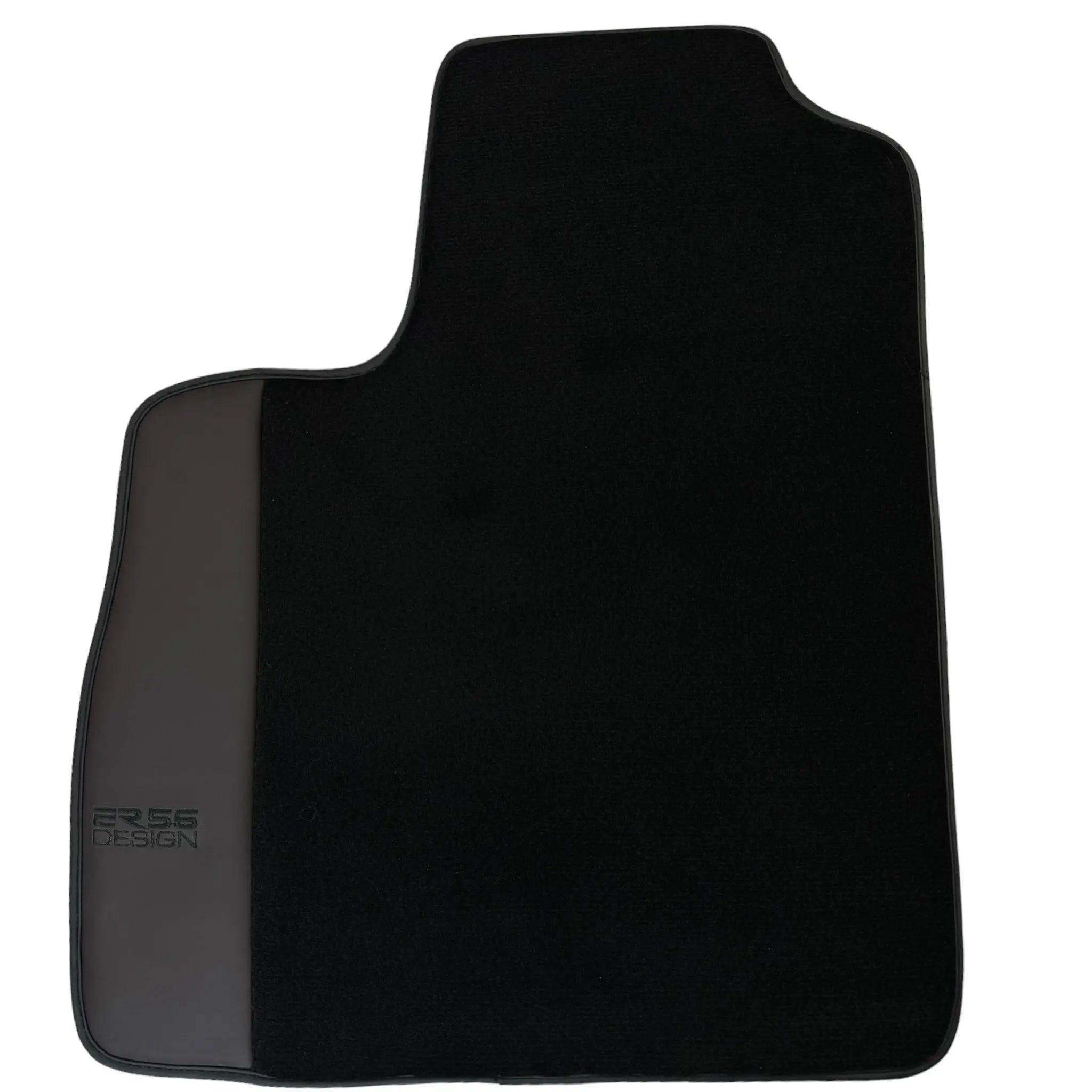 Black Floor Mats for Bentley Continental GTC (2018–2023) with Dark Brown Leather | ER56 Design - AutoWin