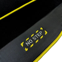 Black Floor Mats For BMW 1 Series E87 | Fighter Jet Edition | Yellow Trim - AutoWin