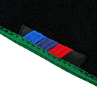 Black Floor Mats For BMW 1 Series F20 | Green Trim - AutoWin