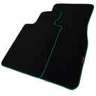 Black Floor Mats For BMW 1 Series F20 | Green Trim - AutoWin