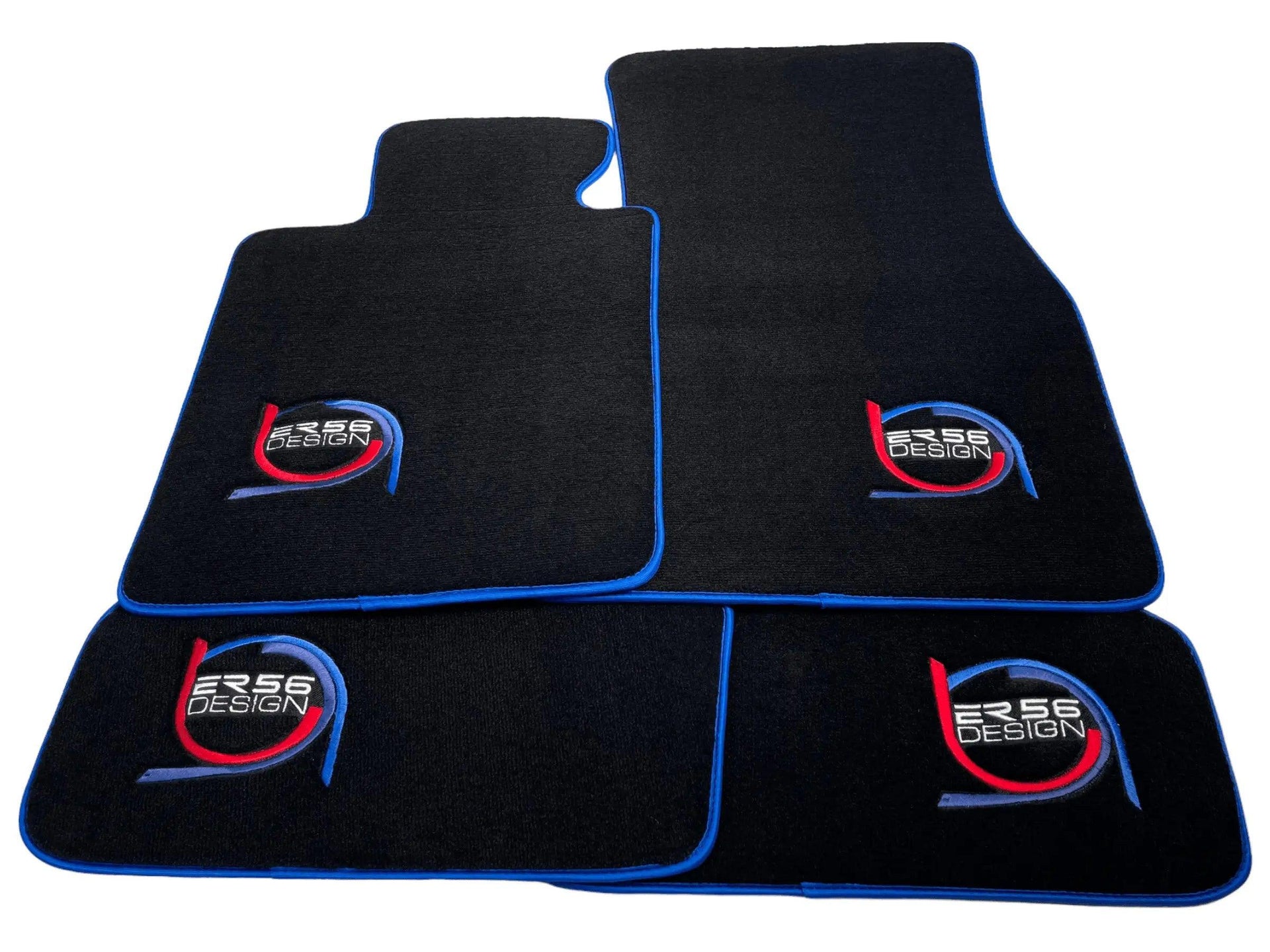 Black Floor Mats For BMW 4 Series G23 Convertible ER56 Design Limited Edition Blue Trim - AutoWin