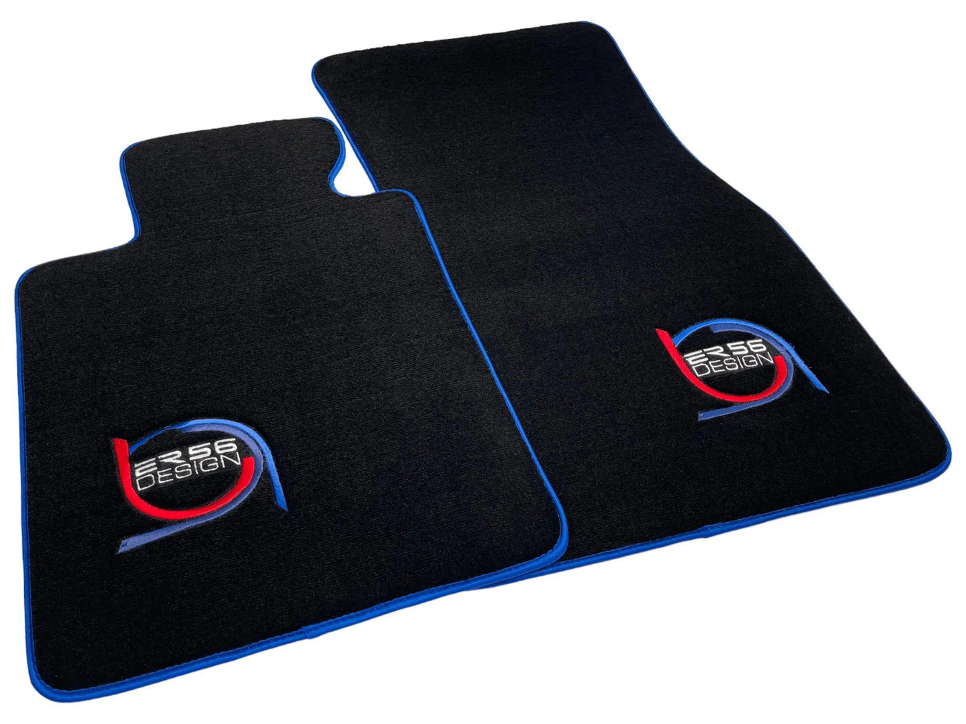 Black Floor Mats For BMW 5 Series E28 Sedan ER56 Design Limited Edition Blue Trim - AutoWin