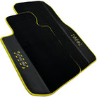 Black Floor Mats For BMW 5 Series E39 | Fighter Jet Edition | Yellow Trim - AutoWin