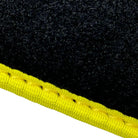 Black Floor Mats For BMW 5 Series E39 | Fighter Jet Edition | Yellow Trim - AutoWin