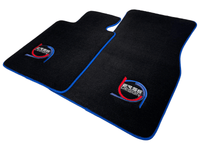 Black Floor Mats For BMW M5 G90 (2023-2026) Sedan ER56 Design Limited Edition Blue Trim - AutoWin