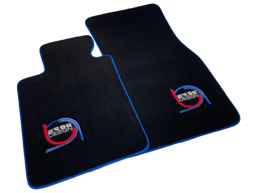 Black Floor Mats For BMW M5 G90 (2023-2026) Sedan ER56 Design Limited Edition Blue Trim - AutoWin