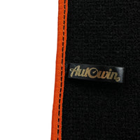 Black Floor Mats For BMW 1 Series F70 | Orange Trim - AutoWin