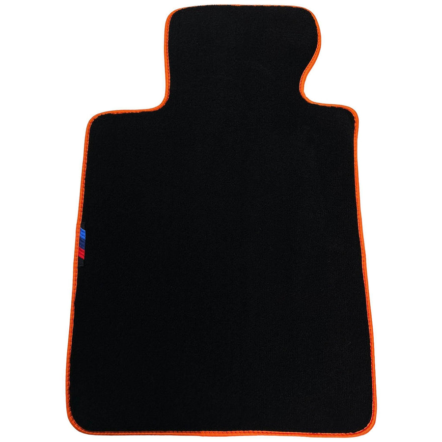 Black Floor Mats For BMW M5 G90 (2023-2026) Sedan | Orange Trim - AutoWin