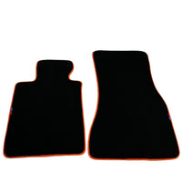 Black Floor Mats For BMW 1 Series F70 | Orange Trim - AutoWin