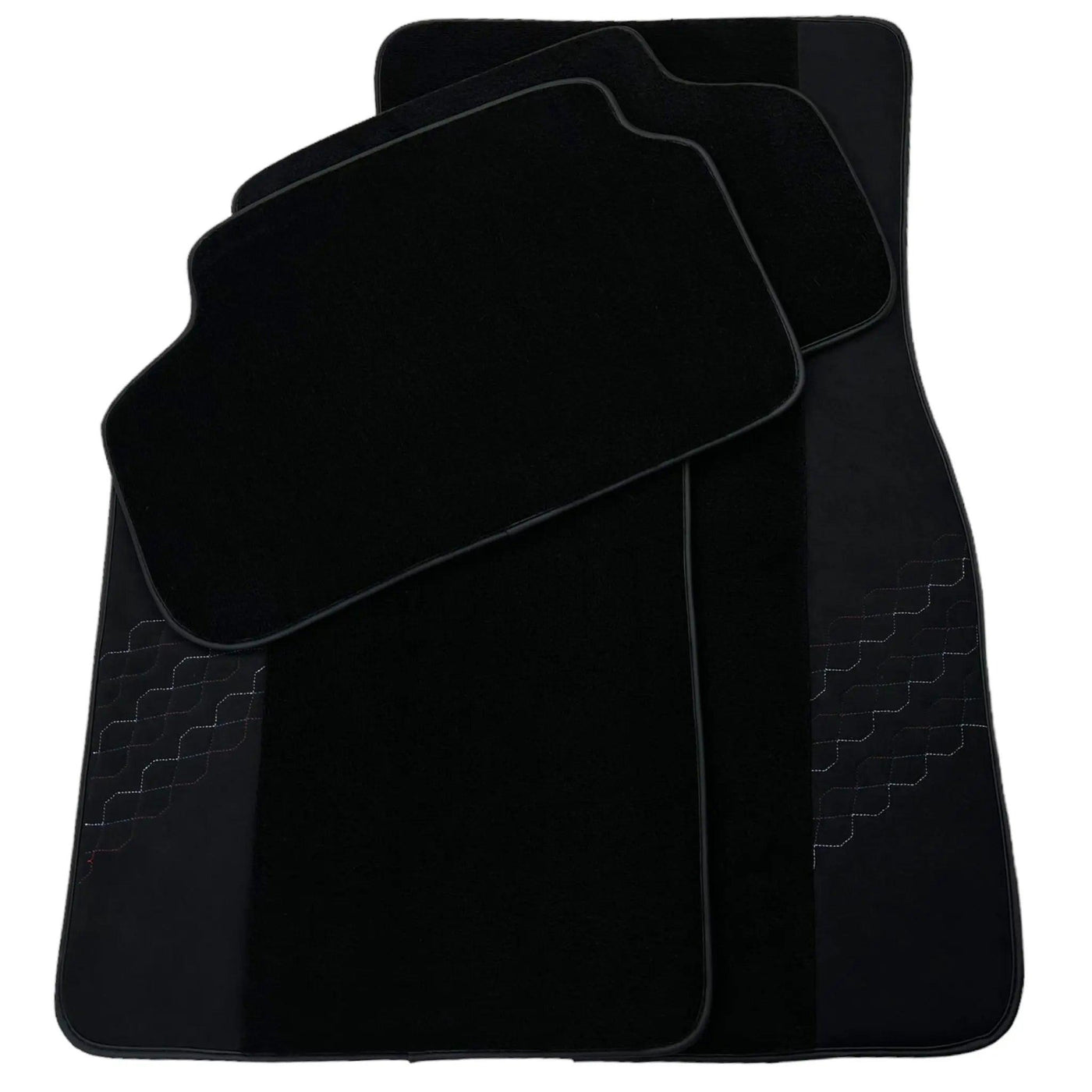 Black Floor Mats for BMW 1 Series 1 Series with Alcantara Leather - AutoWin