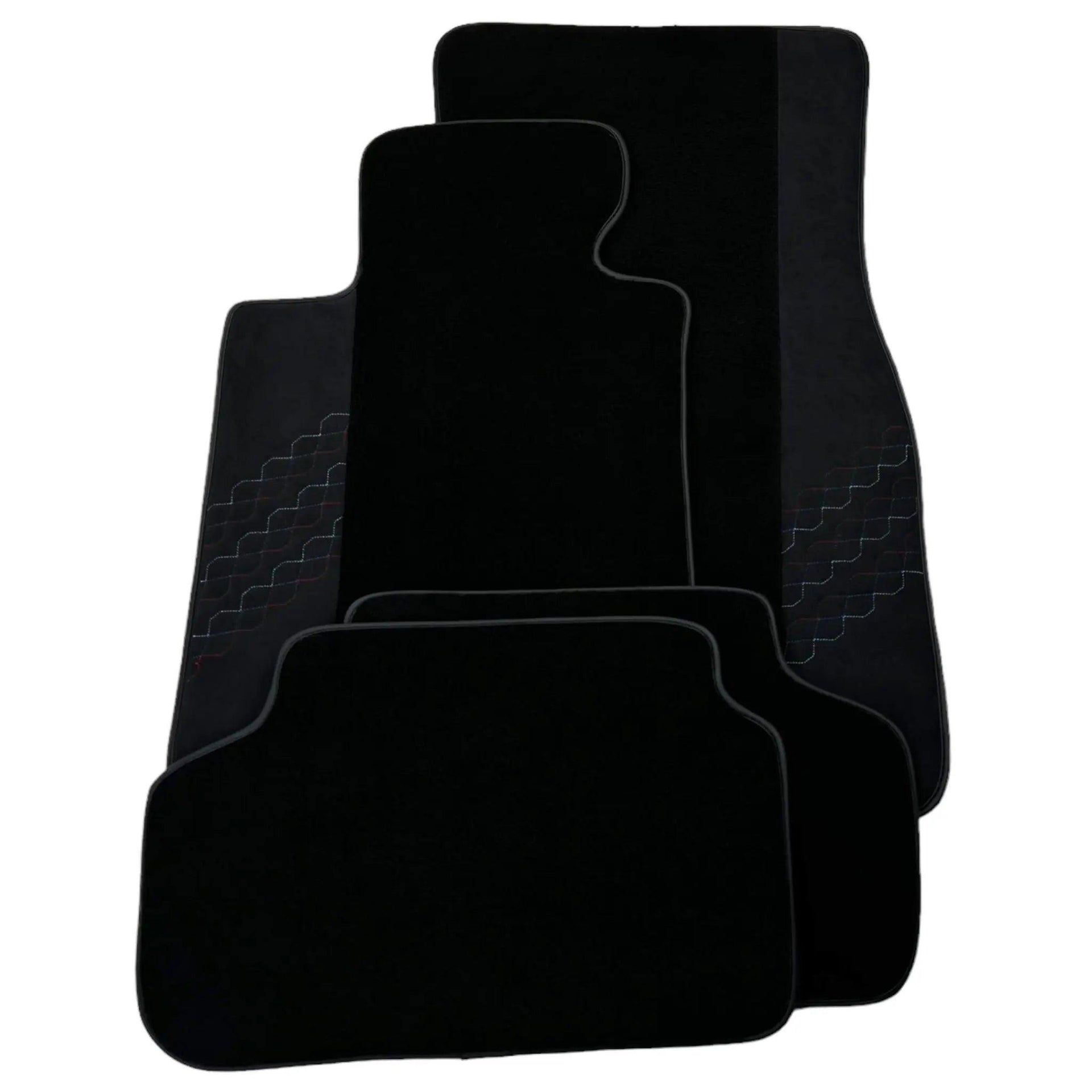 Black Floor Mats for BMW 2 Series M5 G90 (2023-2026) Sedan with Alcantara Leather - AutoWin