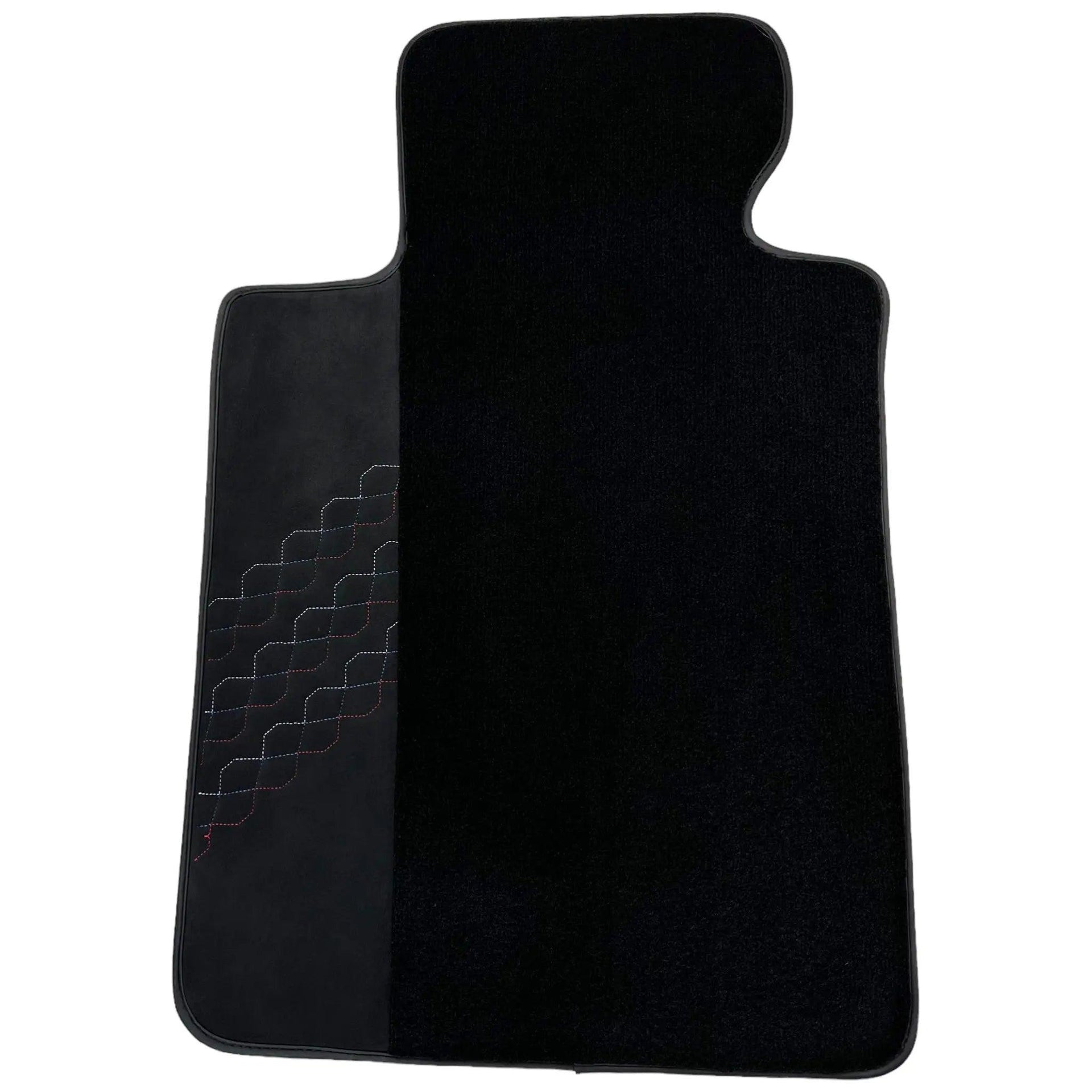 Black Floor Mats for BMW 5 Series G30 Sedan (2016-2023) with Alcantara Leather - AutoWin