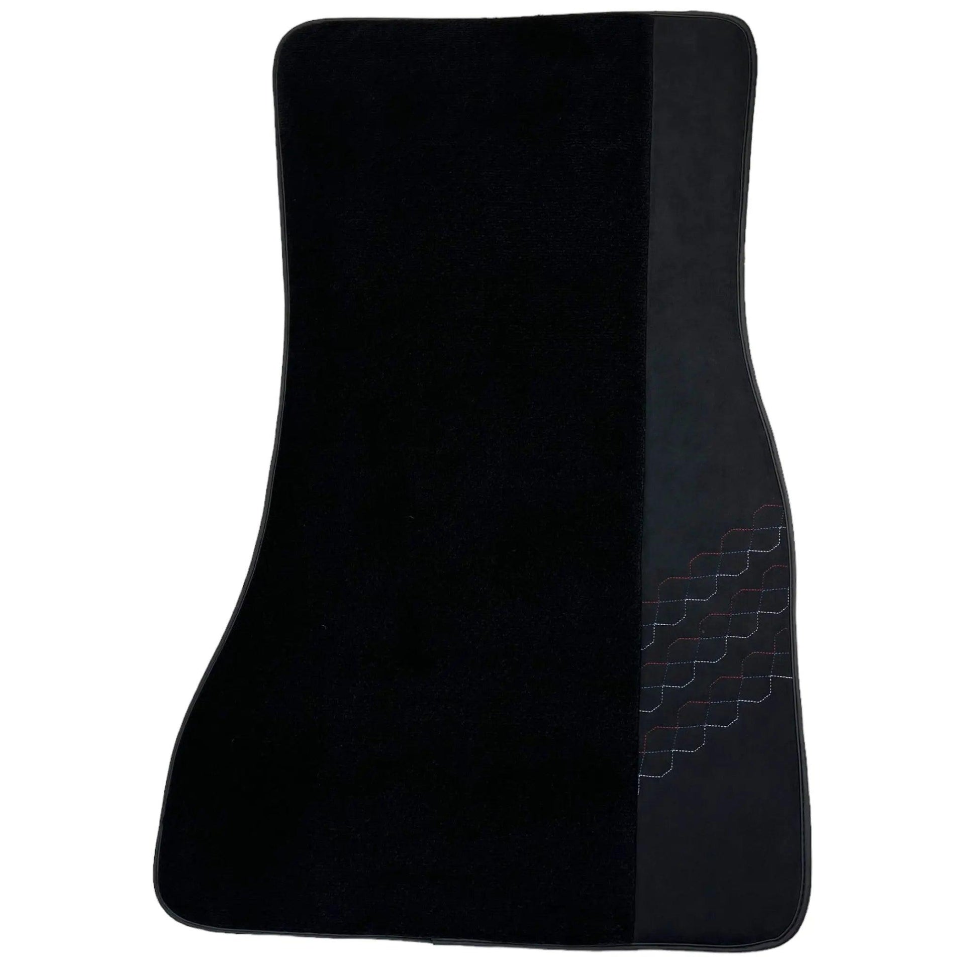 Black Floor Mats for BMW 5 Series G30 Sedan (2016-2023) with Alcantara Leather - AutoWin
