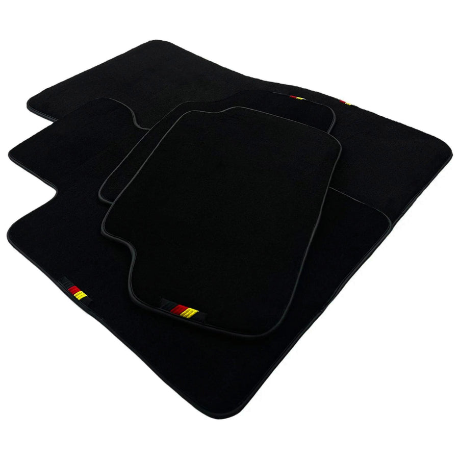 Black Floor Mats For BMW Gran Tourer F46 (2015-2022) 7 Seats with German Flag - AutoWin