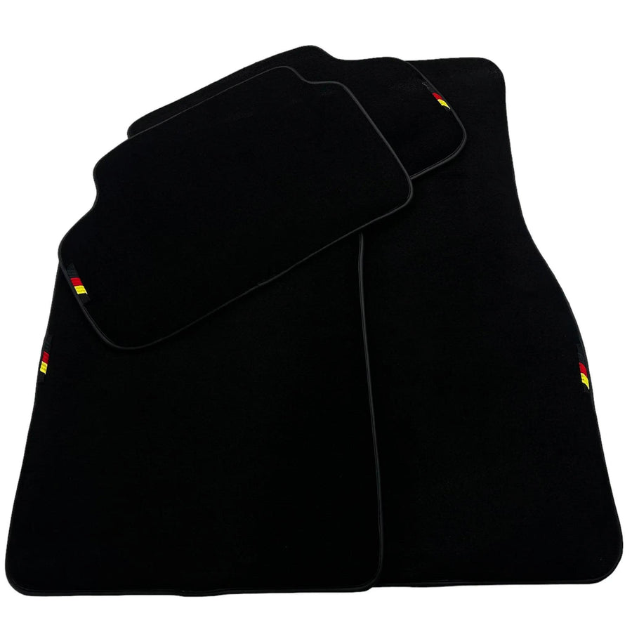 Black Floor Mats For BMW M5 G90 (2023-2026) Sedan with German Flag - AutoWin