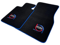 Black Floor Mats For BMW 5 Series G31 Wagon ER56 Design Limited Edition Blue Trim - AutoWin