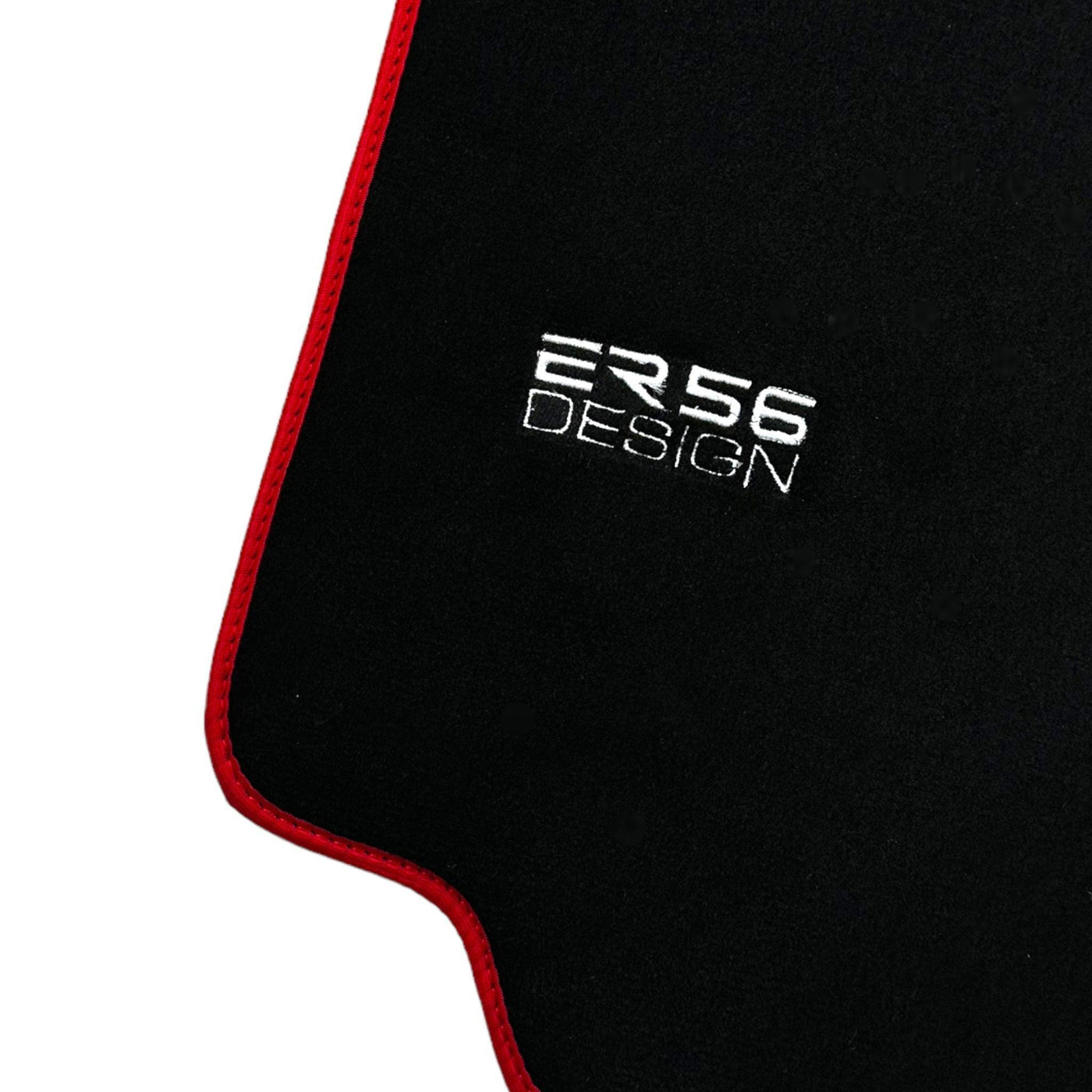 Black Floor Mats For BMW 8 Series E31 2-door Coupe (1989-1999) ER56 Design with Red Trim - AutoWin