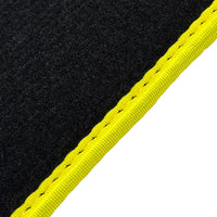 Black Floor Mats For BMW 1 Series | Yellow Trim - AutoWin