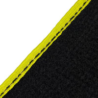 Black Floor Mats For BMW 1 Series | Yellow Trim - AutoWin