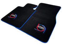 Black Floor Mats For BMW M4 G83 Convertible ER56 Design Limited Edition Blue Trim - AutoWin